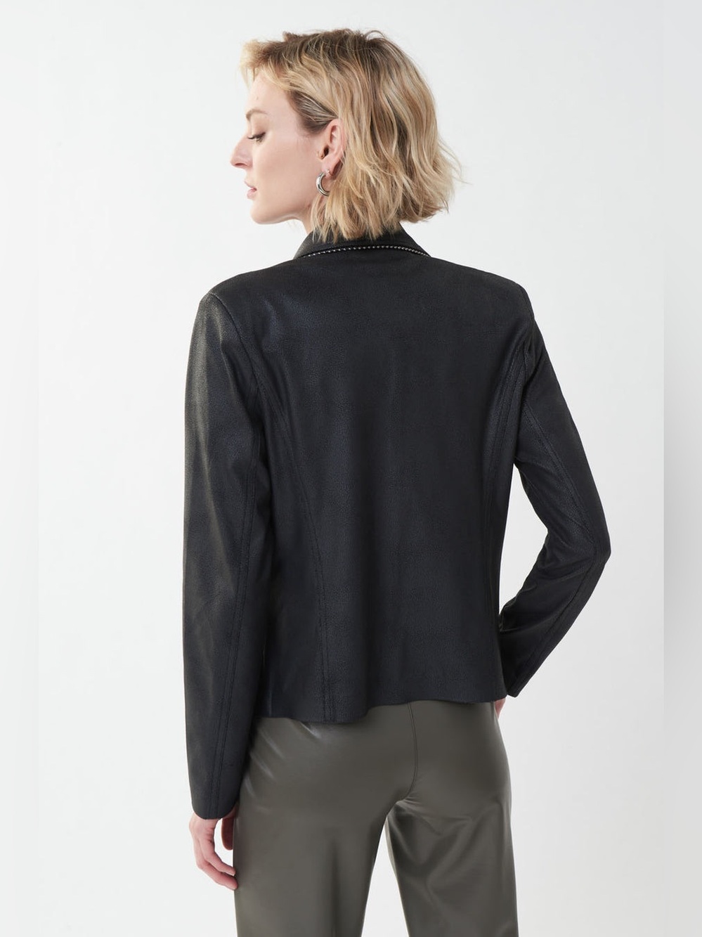 Joseph Ribkoff Foil Suede Jacket - Picture 4 of 8
